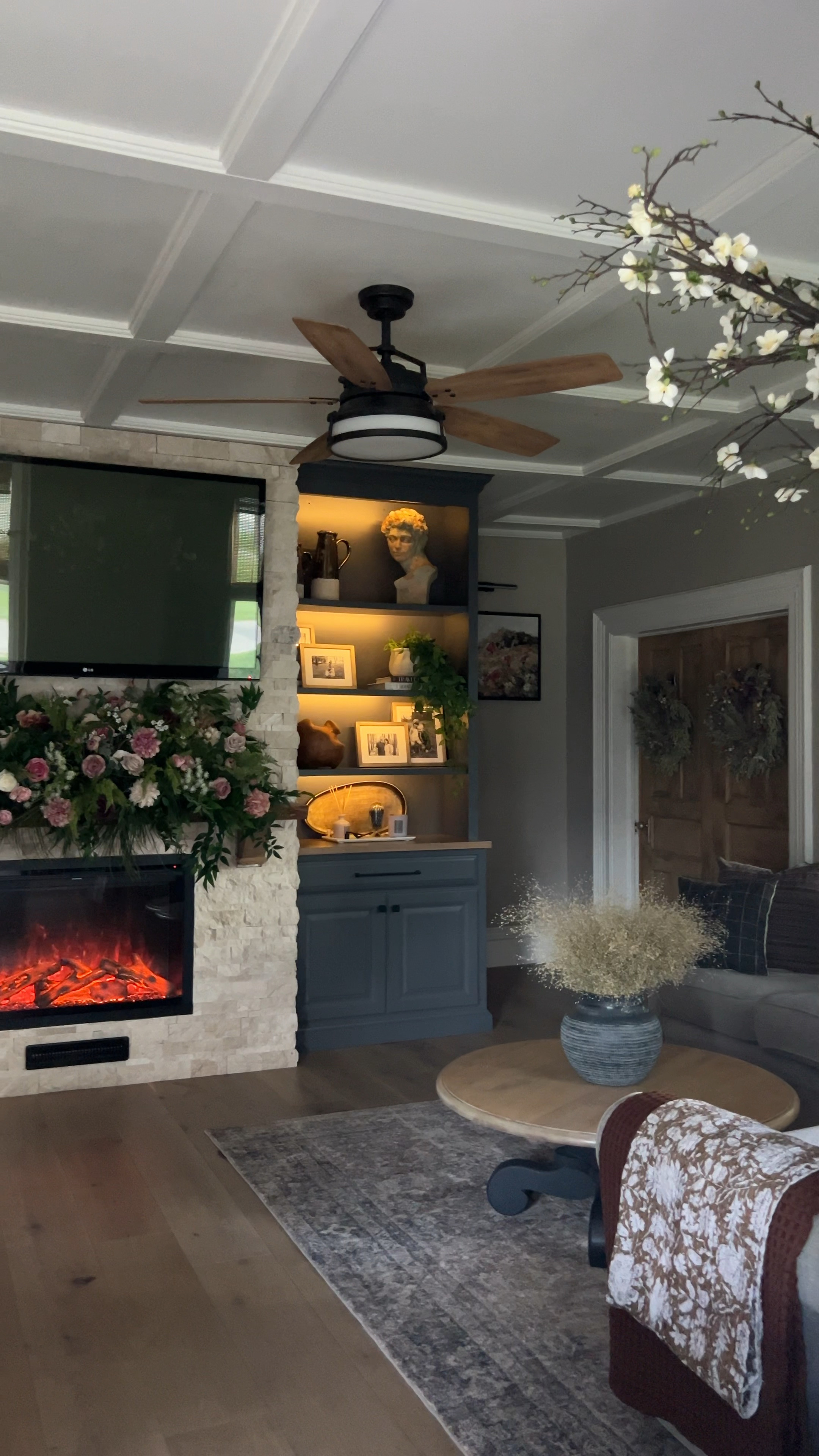 Affordable Living Room Accent Lighting.

For more vintage inspired living room views (during the day) check out my Living Room Collection in my LTK shop!
To shop my mantle floral arrangement - go to the product tab and search ‘Summer Florals'

Don’t forget to follow @elevatedneutrals on Pinterest, Instagram & Facebook for more home inspiration!

Under the Cabinet Lighting | Remote Control | Dimmable | Warm White | LED Strip Lighting | Tape Lights | Summer Decor | Sherwin Williams Peppercorn | Moody Living Room | Neutral Living Room | Rustic Family Room | Traditional Home | Transitional Design | Modern Lighting | Modern Fireplace | Detailed Trim | Stone Fireplace | Neutral Fireplace | Wooden Mantle | Custom Cabinets | Built in Bookshelves | Bookshelf Styling | Pottery Barn | McGee & Co | Joss & Main | Collection Prints | Wayfair | All Modern | Afloral | 


#LTKHome #LTKVideo