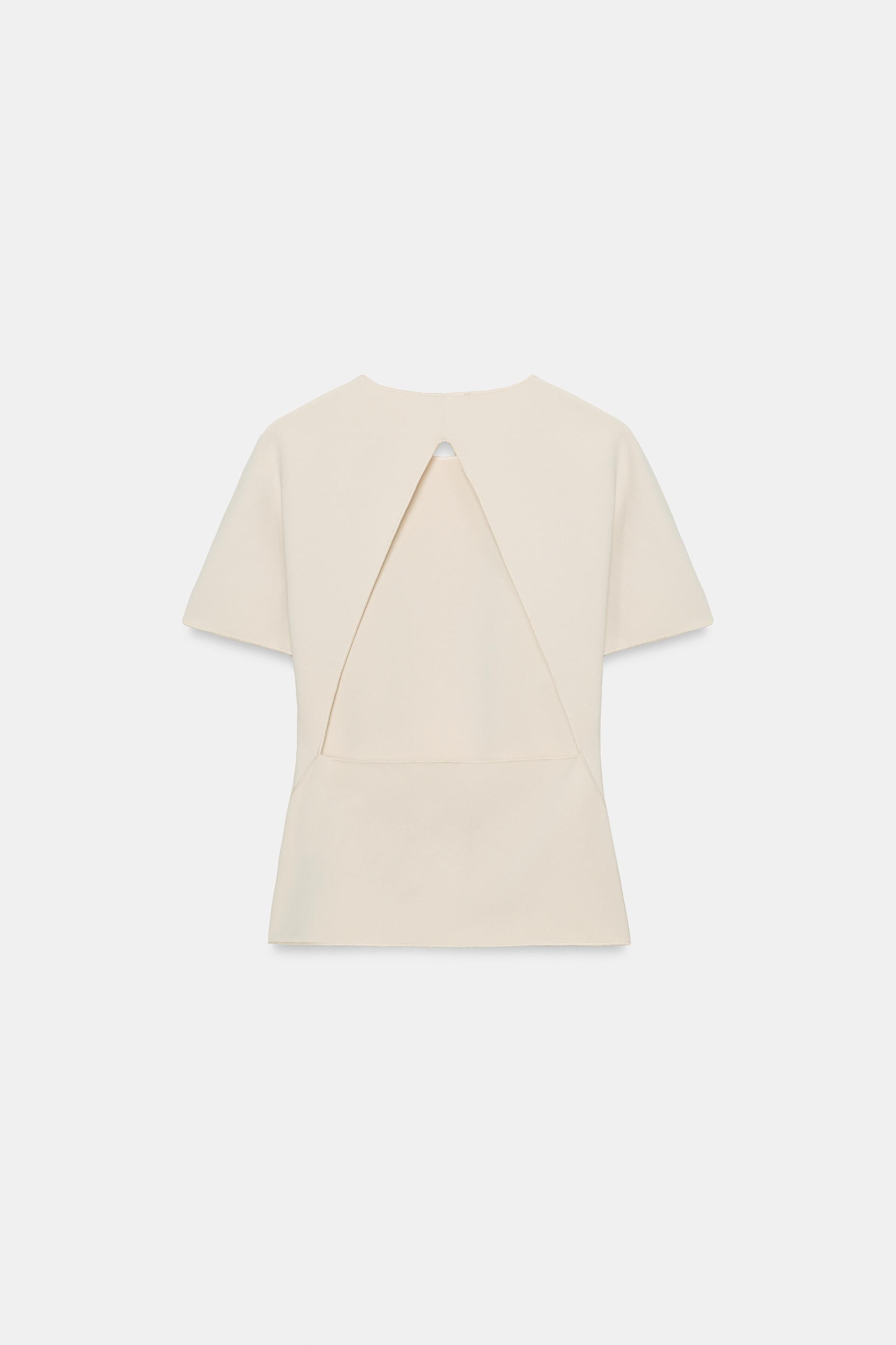 SHORT SLEEVE CUT-OUT TOP | Zara UK