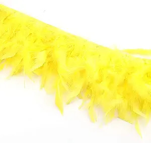 KOLIGHT Pack of 2 Yards Natural Dyed Turkey Flakes Feathers 4~6inch Fringe Trim DIY Dress Crafts ... | Amazon (US)