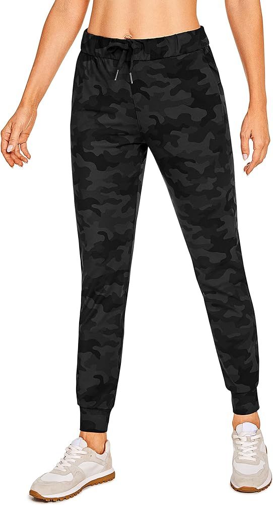 CRZ YOGA Women's Stretch Joggers Sweatpants Drawstring Fitted Cuffed Ankle Athletic Travel Yoga P... | Amazon (US)