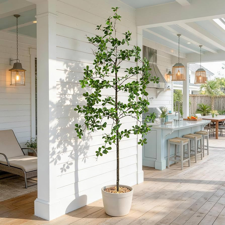 6ft Artificial Black Olive Tree, Tall Faux Olive Trees with White Pot Real-Touch Leaves Floor Art... | Amazon (CA)