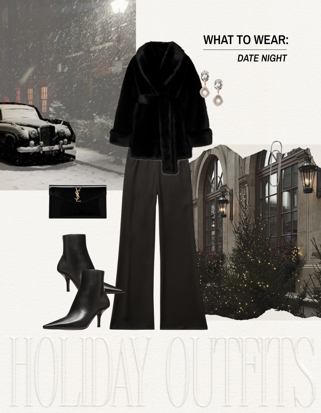 Holiday outfit inspo! 🍾

Date night, holiday dinner, Christmas party, new york holiday, New Year’s Eve, winter fashion, faux fur jacket, dark holiday outfit, silk pants, comfy dinner date, warm holiday inspo