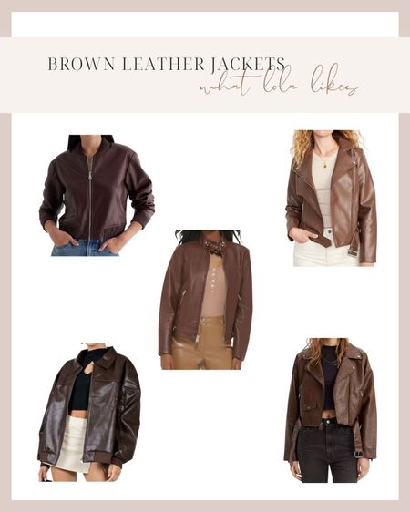 A brown leather jacket will be a staple in your fall wardrobe!

#LTKstyletip #LTKSeasonal