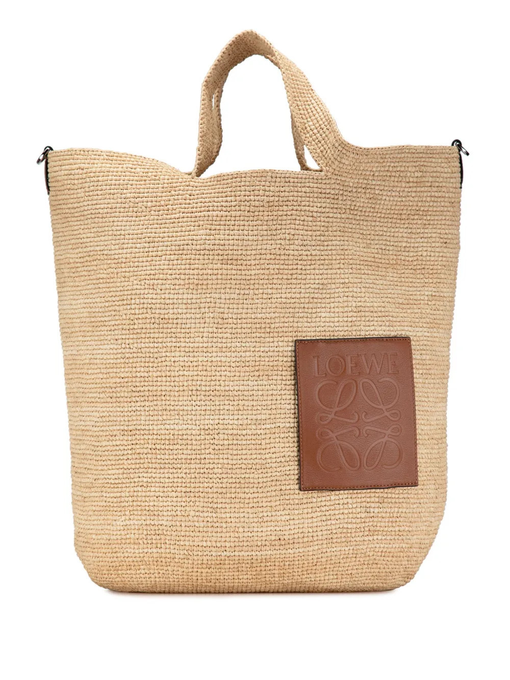 Loewe Pre-Owned 2020-2023 Large Raffia Slit satchel - Brown | Farfetch Global