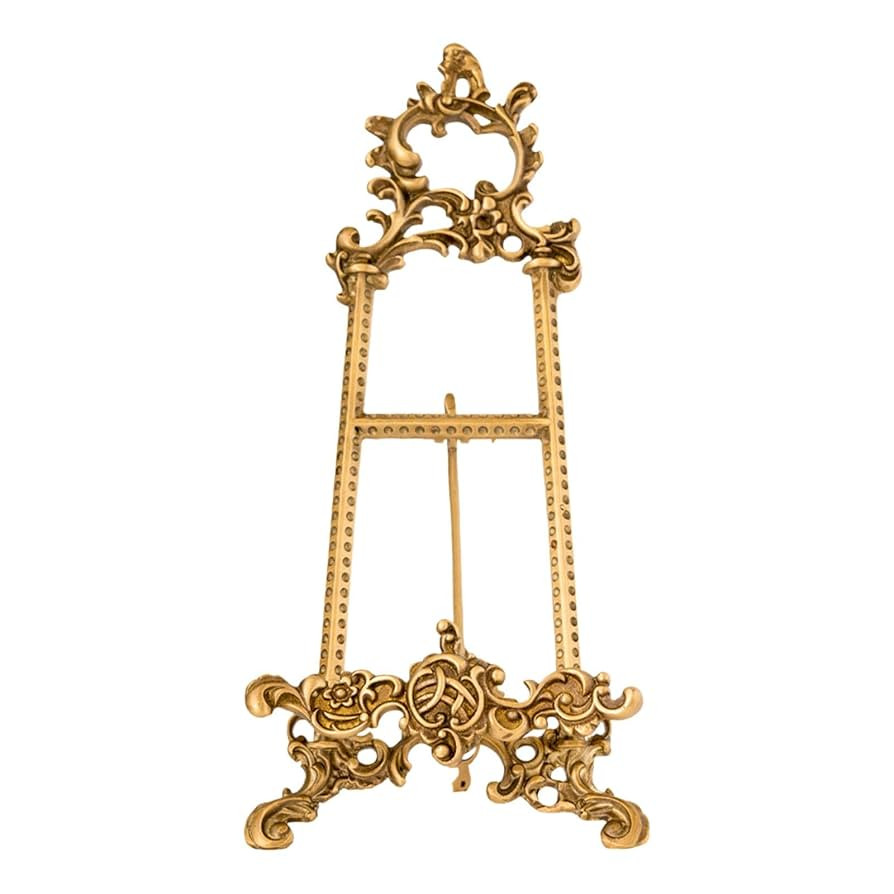 Vintage Plaque Holder for Display, Brass Picture Frame Holder Easel Metal | Amazon (US)