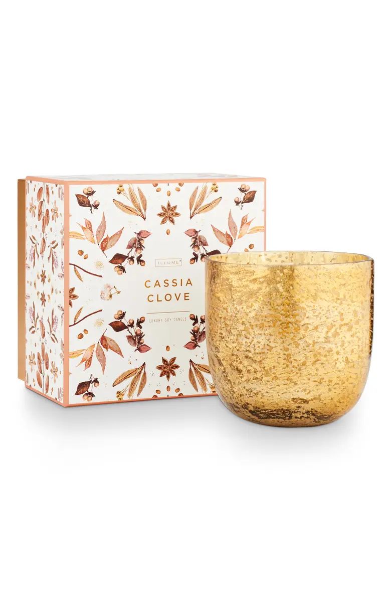 ILLUME® Cassia Clove Luxe Sanded Mercury Glass Candle | Nordstrom | Nordstrom