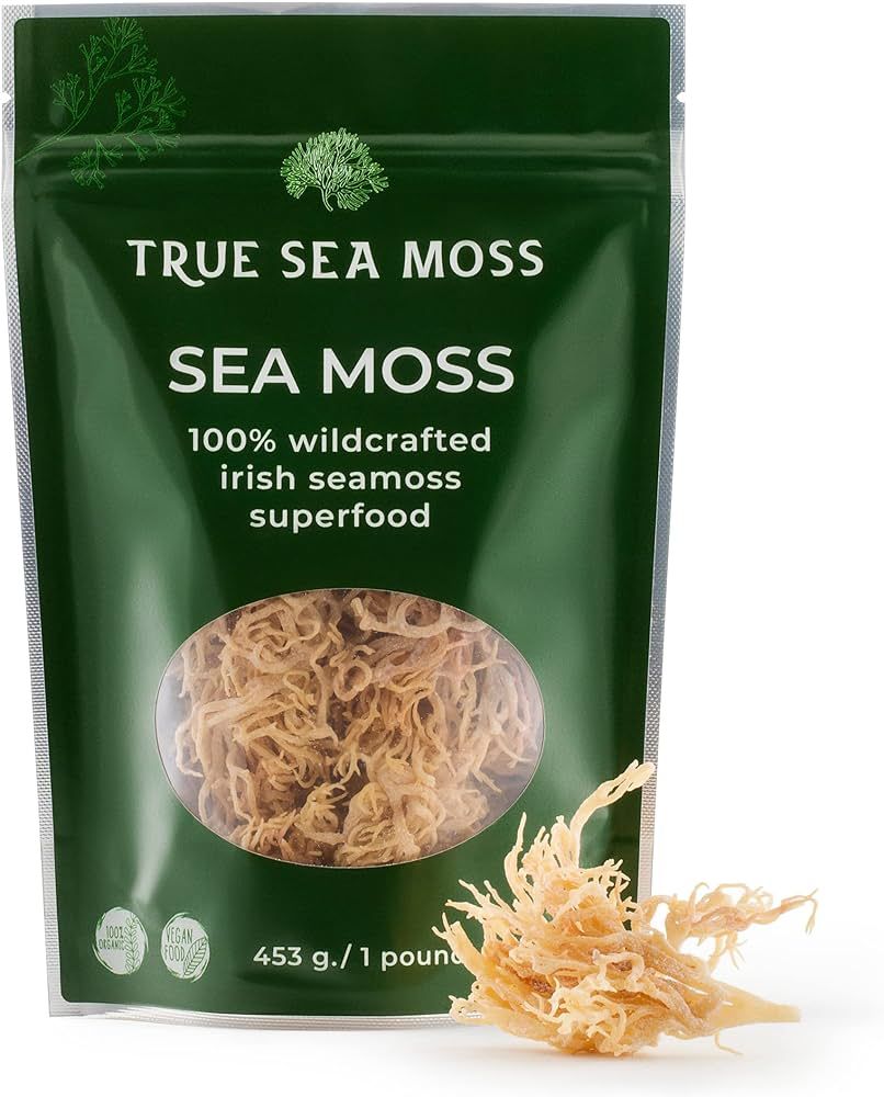 Organic Sea Moss Raw - 1 Pound,  Wildcrafted Sea Moss Pack of 1 - 100% Organic Irish Sea Moss - D... | Amazon (US)