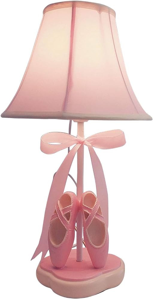 Bedside Lamp by Cozylight, Pink Dancing Shoes Design, 14inch Tall Table Lamp with Fabric Stitch S... | Amazon (US)