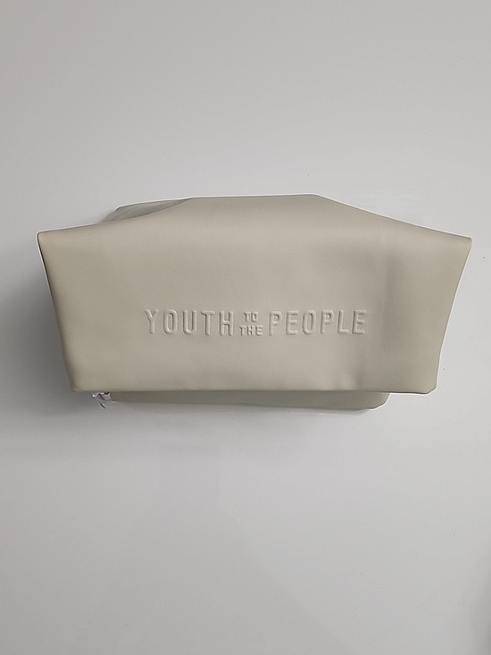 Youth To The People Cream Orange Cosmetic Bag NWOT | Poshmark