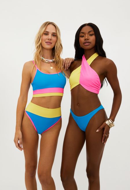 Cutest color way for these color block beach riot bikinis  

#LTKSeasonal #LTKstyletip #LTKswim