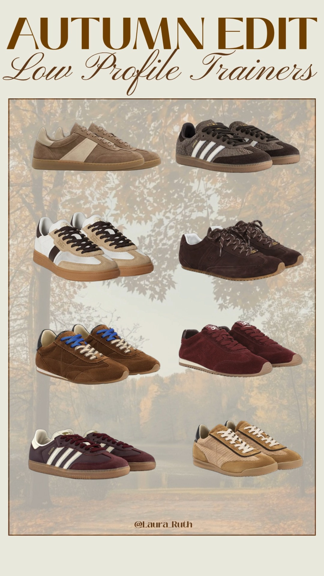 Low-profile trainers are BACK for autumn 🍂👟 The easy everyday shoe that goes with pretty much everything. Think straight-leg jeans, tailored trousers, leggings, denim skirts and cosy knitwear.

A few of my favourite autumn pairs are linked 🤎 Perfect for those days when you want to look put together but still feel comfy. fall shoes, fall sneakers, suede trainers, suede shoes

#LTKuk #LTKautumn #LTKshoes