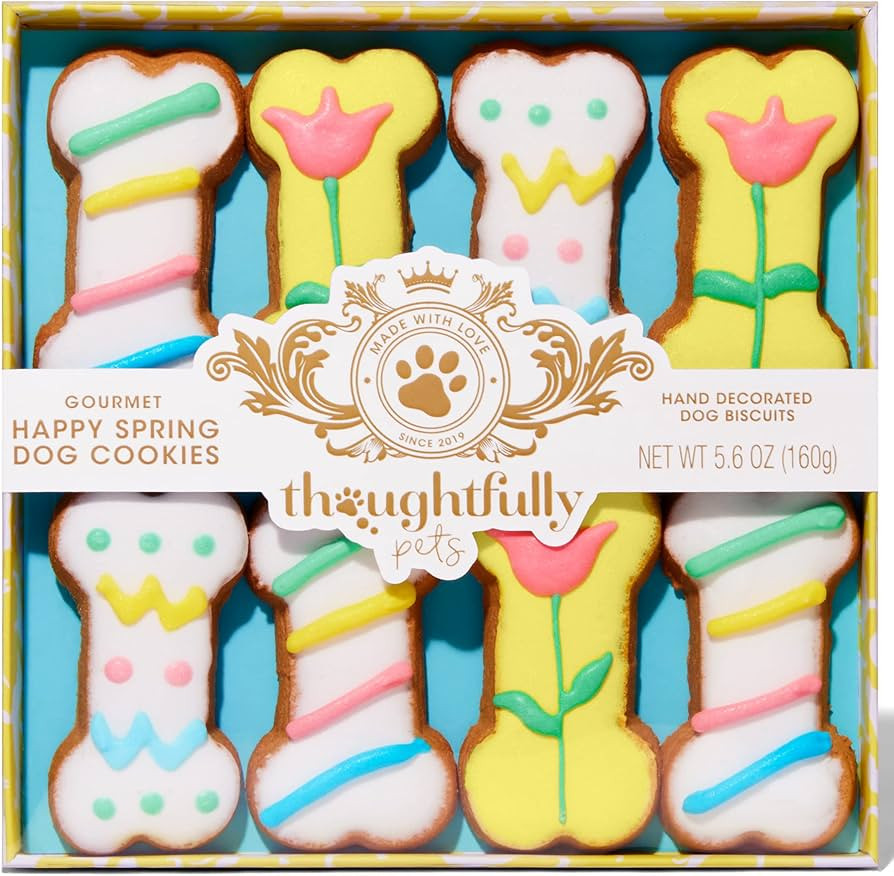 Thoughtfully Pets, Gourmet Dog Cookie Gift Set, Peanut Butter Flavored Crunchy Dog Treats in Bone... | Amazon (US)