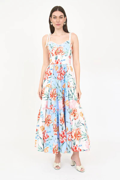 Saphina Dress - Blue Garden | Christy Lynn
