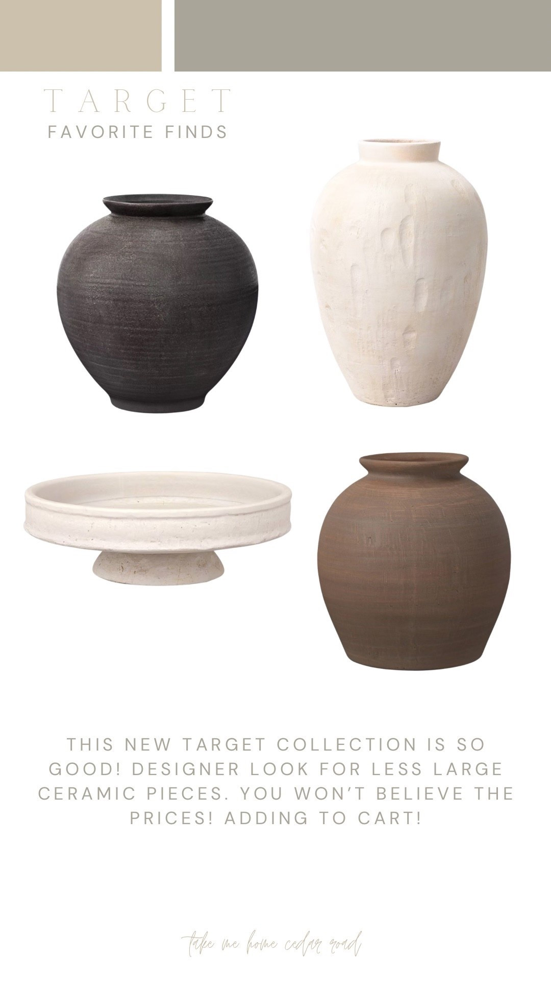 Pottery barn or target? These are all so high end looking!!

Vase, large vase, ceramic vase, decorative bowl, organic modern decor, home decor, table decor, shelf decor 

#LTKSaleAlert #LTKHome