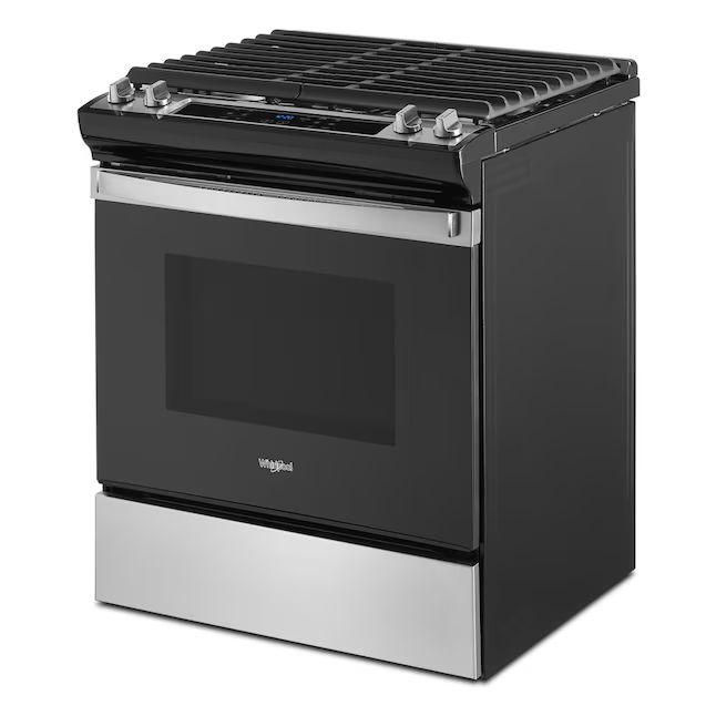 Whirlpool  30-in 4 Burners 5-cu ft Self-cleaning Slide-in Gas Range (Fingerprint Resistant Stain... | Lowe's