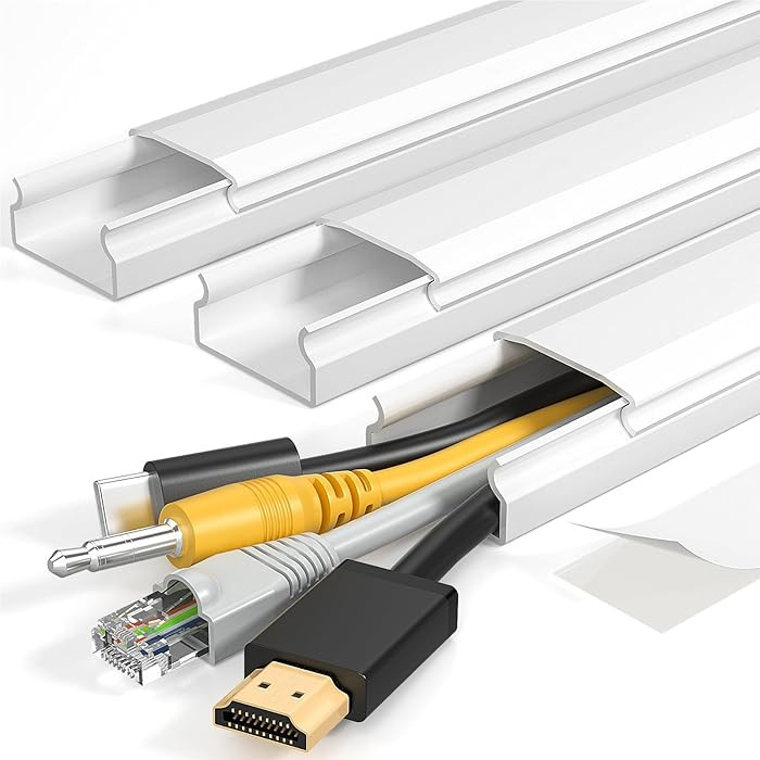Yecaye TV Cord Hider, 42in Cord Cover, Large Cable Hider, Wire Covers for 4 Cords, Cable Raceway ... | Amazon (US)