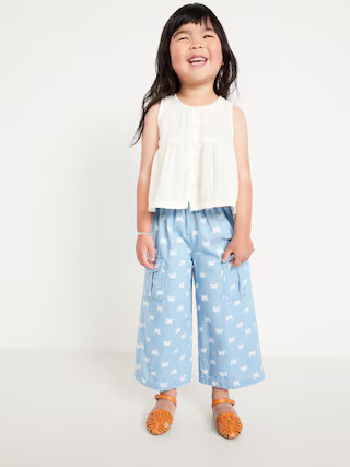 Sleeveless Button-Front Top and Cargo Pants Set for Toddler Girls | Old Navy (US)