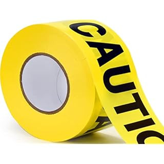 Premium Yellow Caution Tape I 3 inch x 1000 feet I Harzard Tape w/Bright Yellow & Bold Black Text... | Amazon (US)
