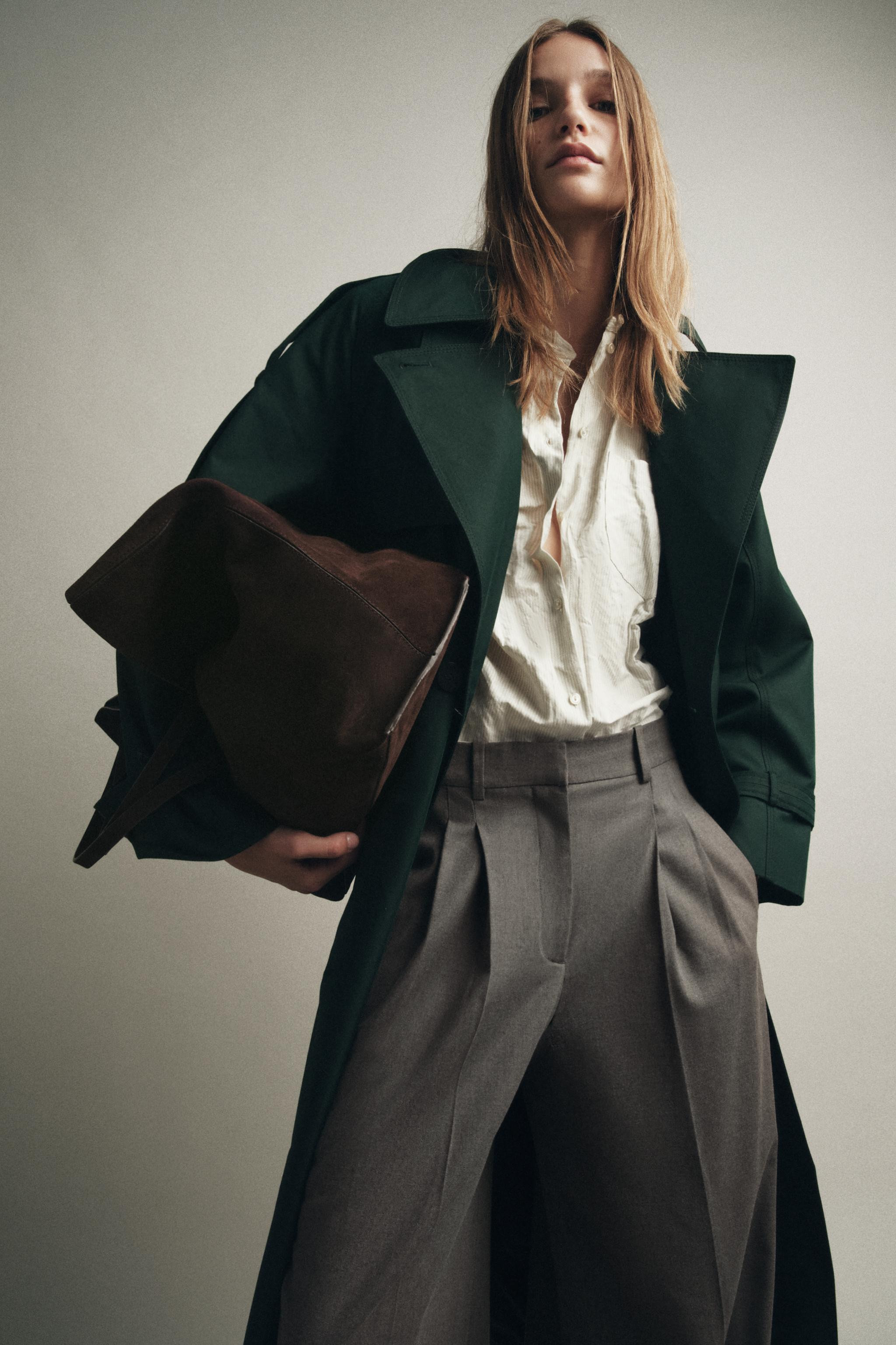 MAXI SPLIT LEATHER SHOPPER BAG | Zara US