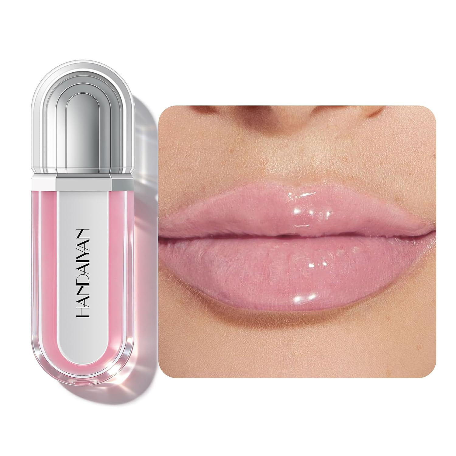 3D Hydra Lip Gloss Plumping & Hydrating, High Shine Glassy Finish, Non-Sticky Moisturizing Lip Gloss with Ginger Extract, Volumizing Lip Makeup for Fuller Looking Lips (#01 Crystal Pink) | Amazon (US)