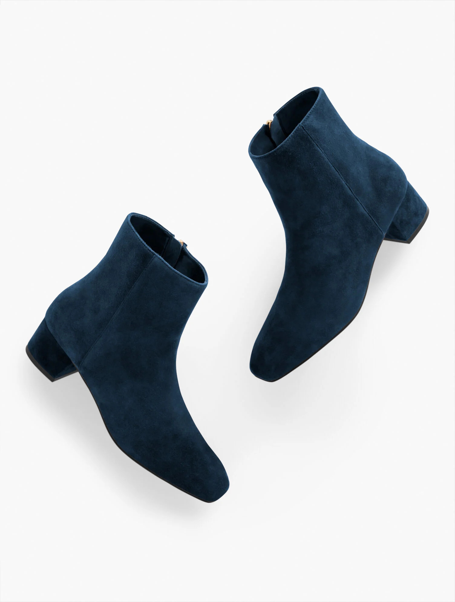 Perla Suede Block Heel Ankle Boots | Talbots
