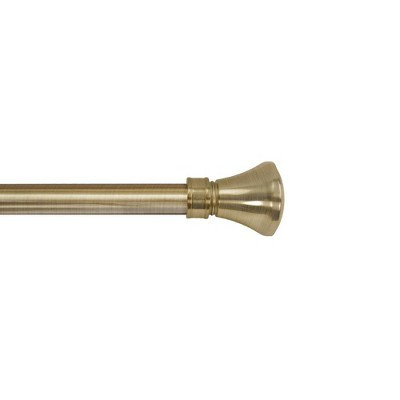Versailles Lexington Flare Steel Heavy Duty Curtain Rods for Windows Set 28" - 48" Antique Brass | Target