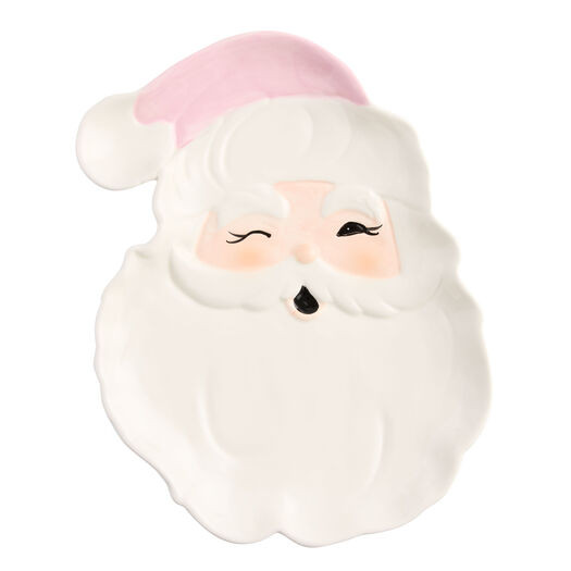 Pink Merry Kitschmas Santa Figural Serving Platter by World Market | World Market