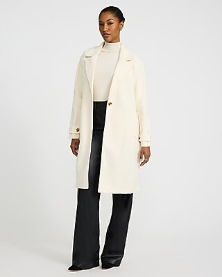 Single Button Midi Coat | Express