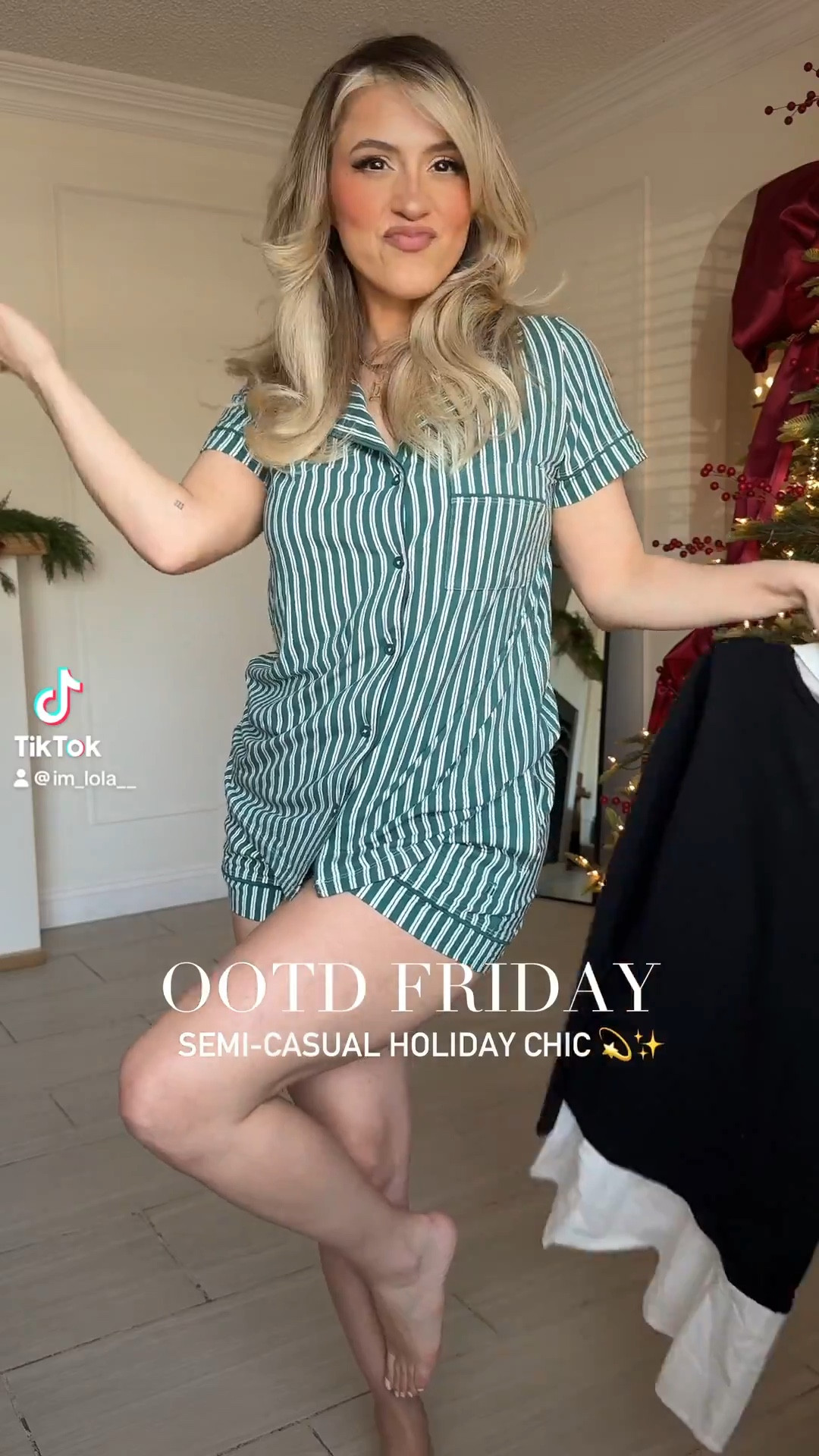 Semi-casual holiday outfit 🖤

Wearing XS in dress omg I'm obsessed 🤩 

#LTKgrwm #LTKHoliday #LTKootd