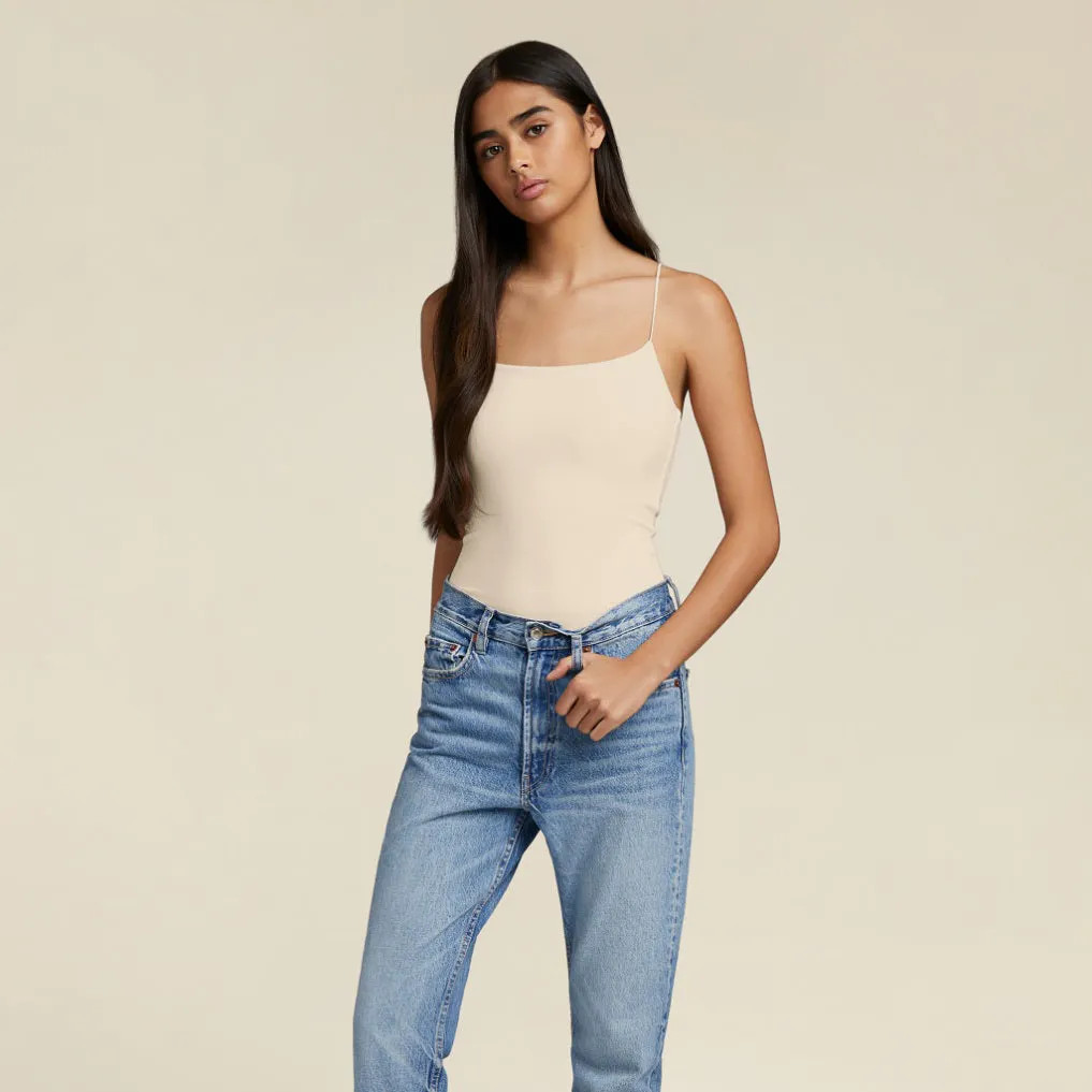 Women's Cami Bodysuit - Bone - nuuds | nuuds