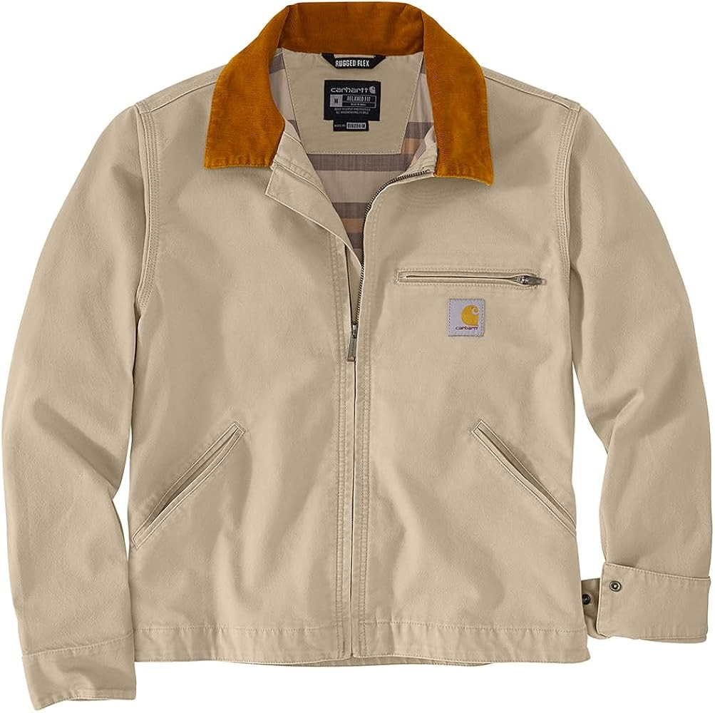 Carhartt Men's Rugged Flex Relaxed Fit Duck Detroit Jacket | Amazon (US)