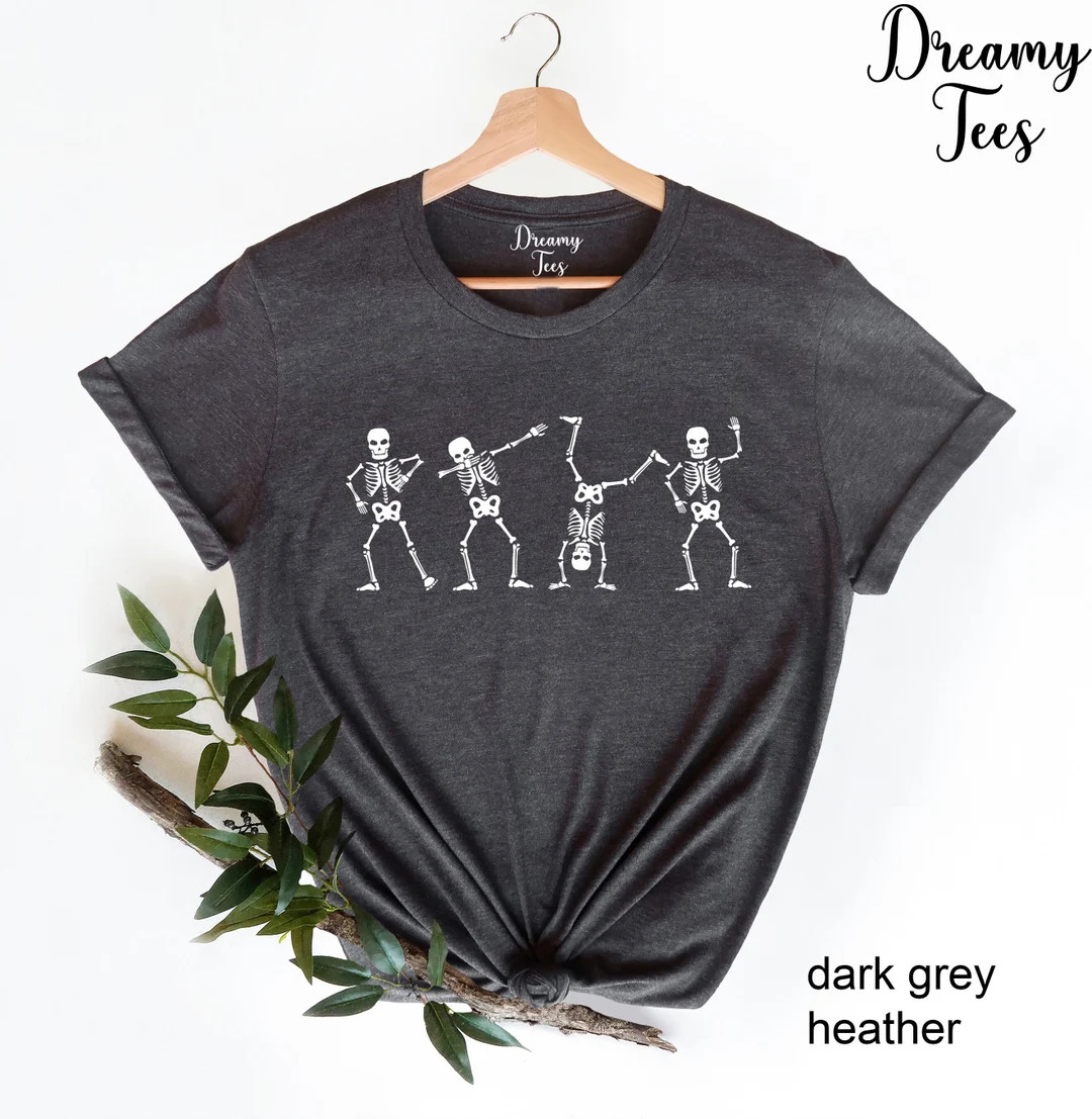 Dancing Skeleton Shirt Halloween Mom Shirt Funny Halloween - Etsy | Etsy (US)