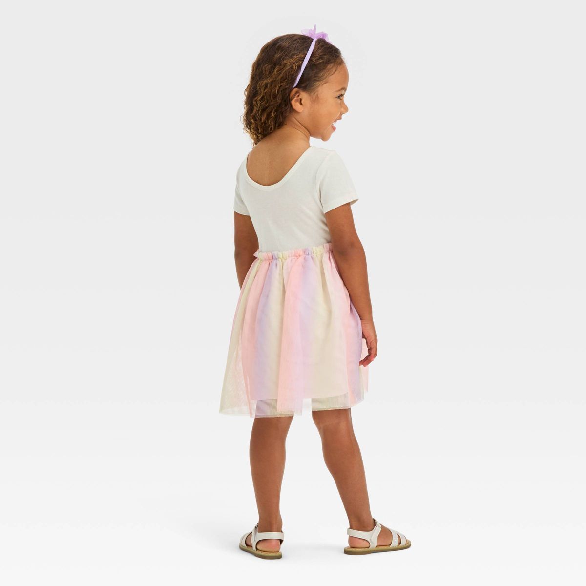 Toddler Girls' Heart Tulle Dress - Cat & Jack™ Cream | Target