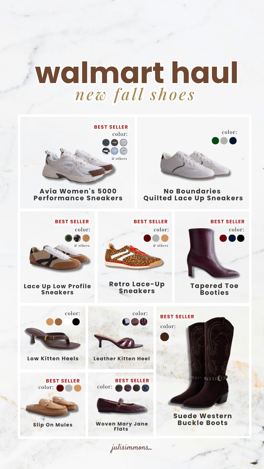 Walmart fall shoes that look designer? I rounded up the bestsellers, including SO many look-for-less finds! These are such good options if you want that designer look without the designer price tag. 

#fashion #walmartshoes #sneakers 

 #LTKootd #LTKmomlife