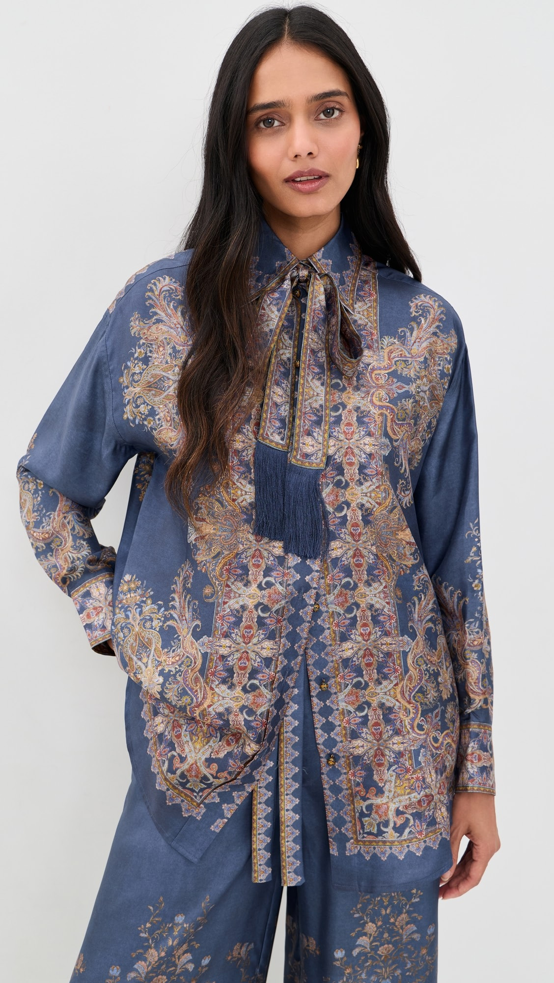 Zimmermann Valiant Relaxed Silk Button Down Shirt | Shopbop | Shopbop