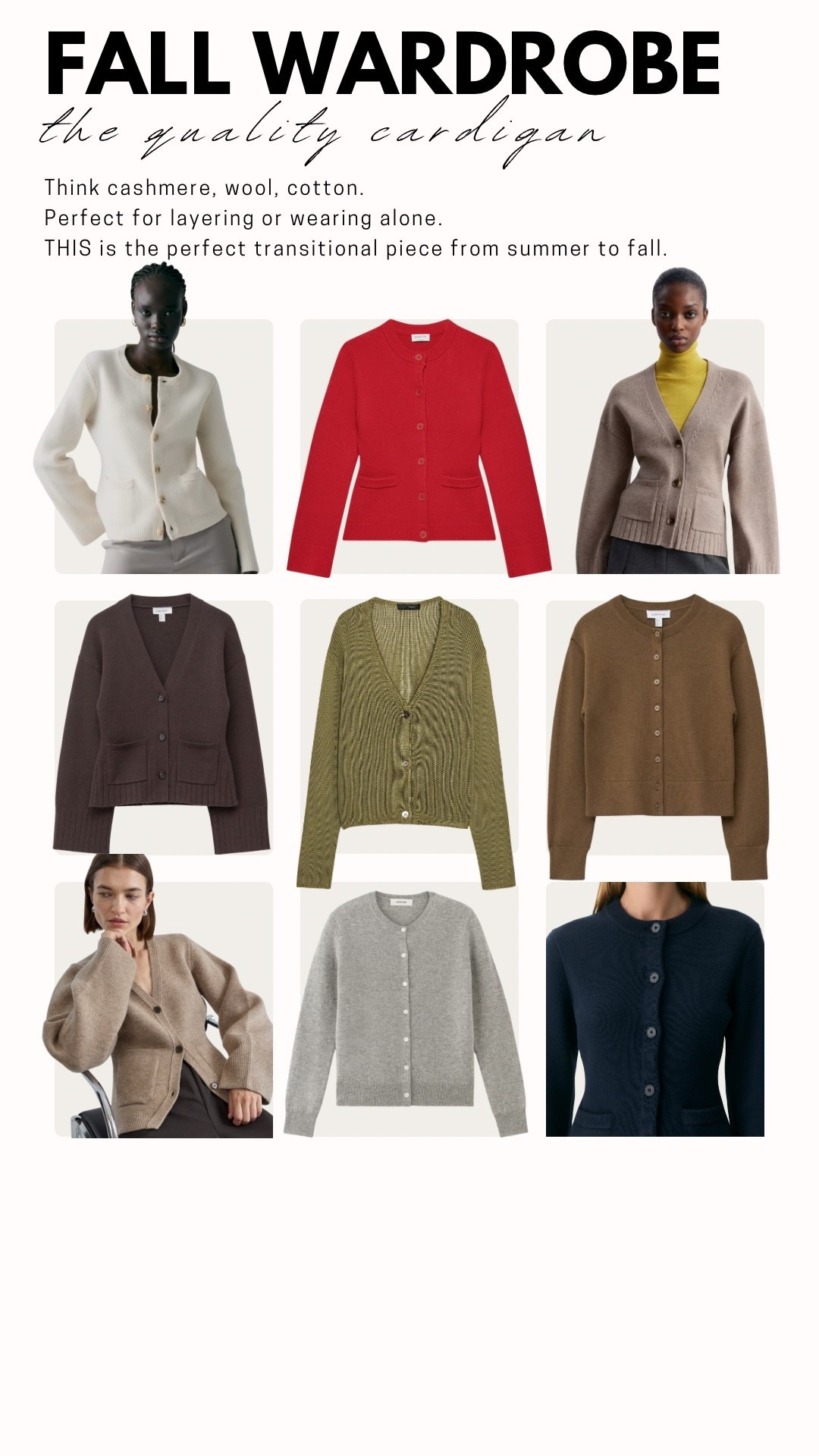 Cardigan, cashmere, wool, fall staple 

#LTKWorkwear #LTKStyleTip #LTKSeasonal