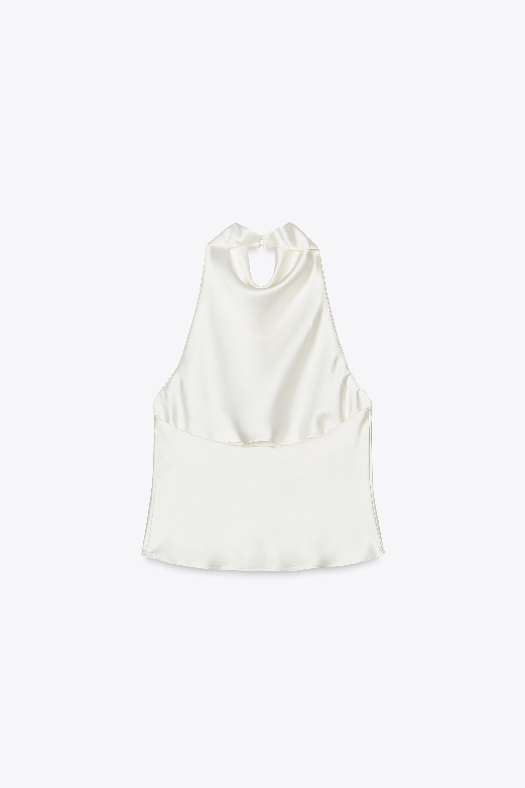 SATIN HALTER TOP | Zara UK
