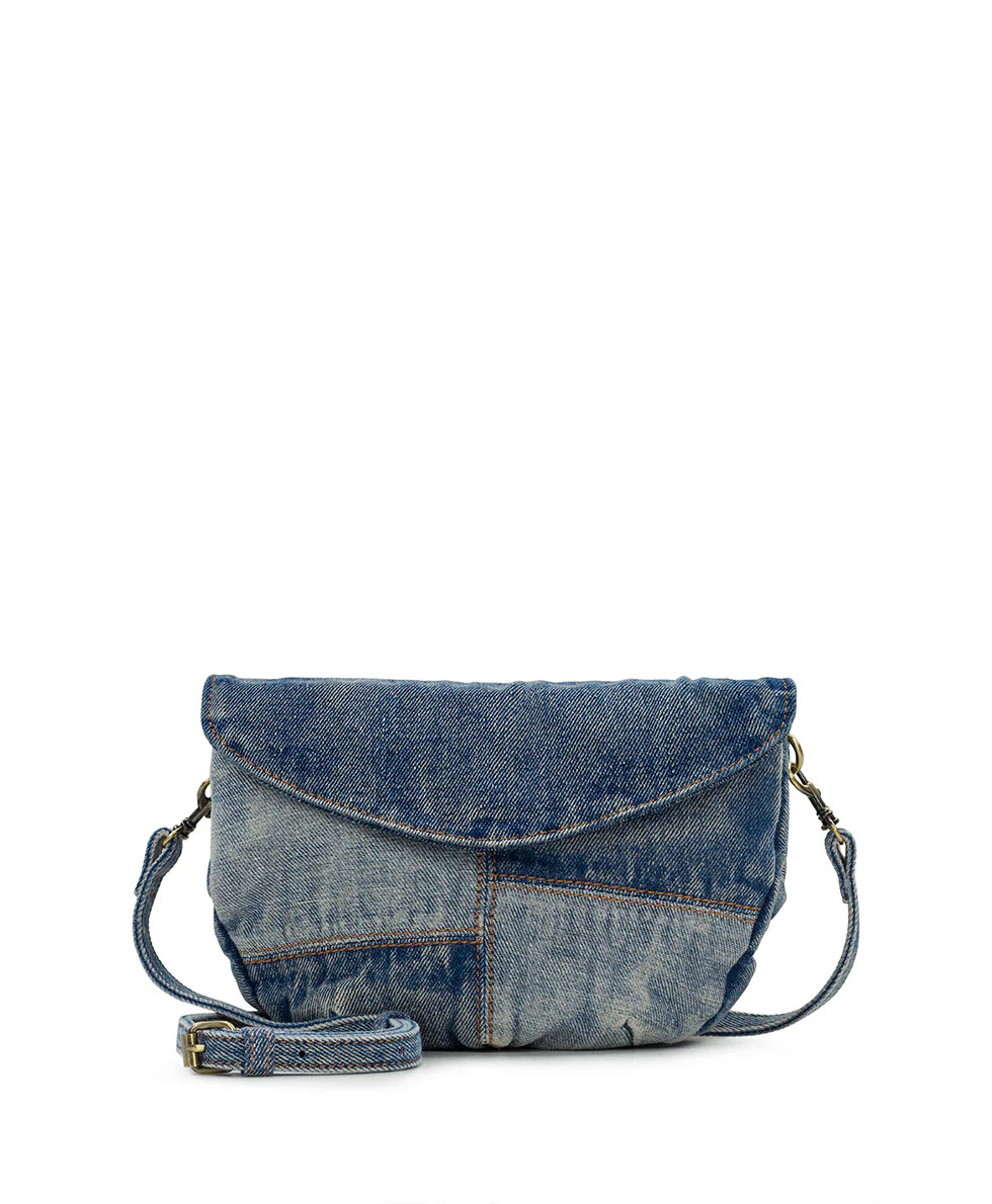 Healey Pouch 
         Washed Denim Patchwork | Patricia Nash Designs