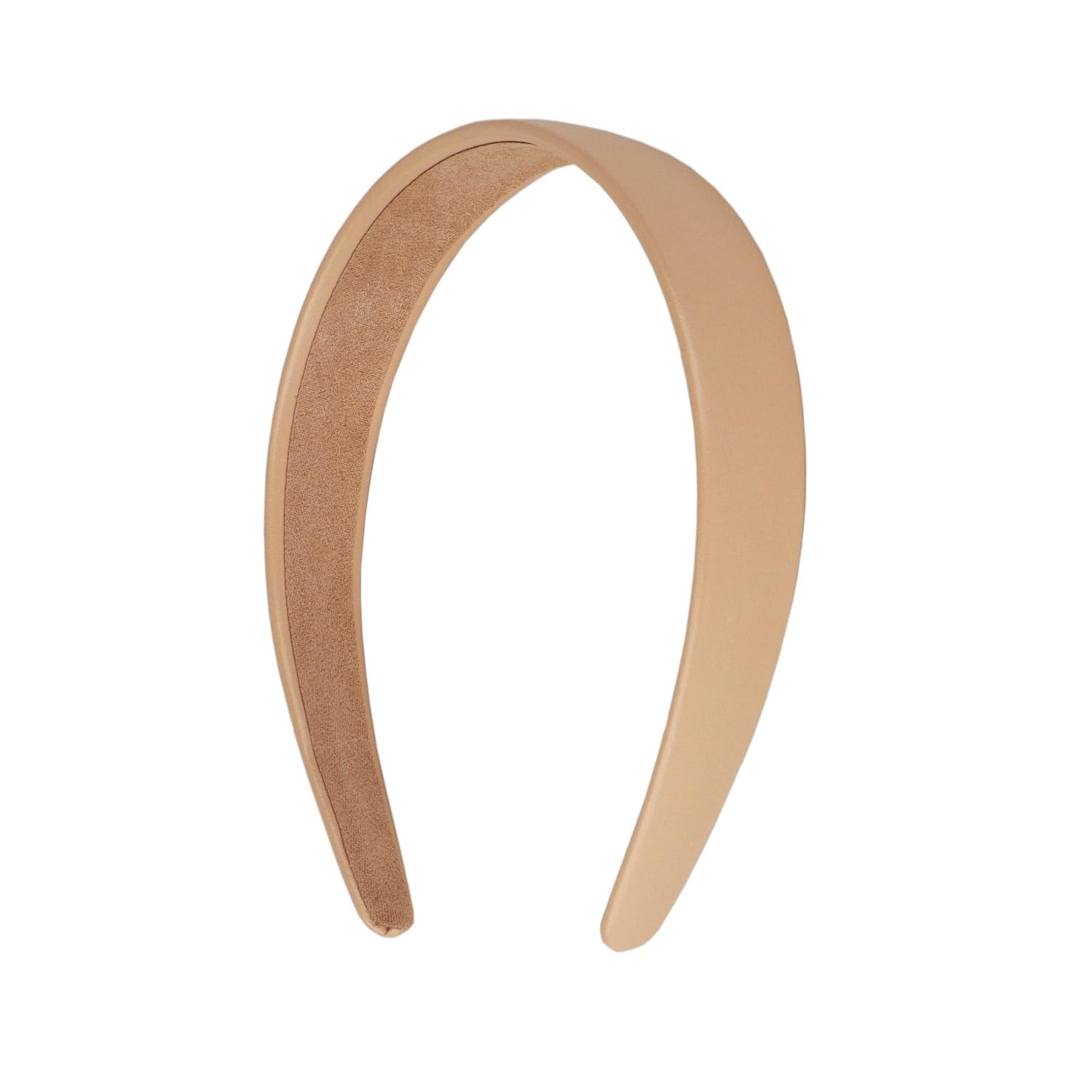 Motique Accessories 1 Inch Vegan Leather Headband, Tan | Amazon (US)