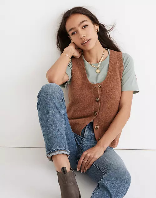 Kneale Button-Front Sweater Vest | Madewell