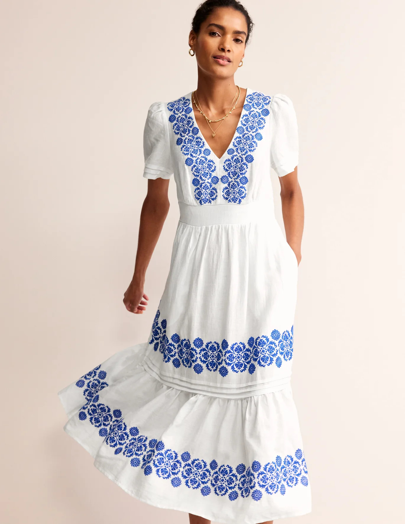 Eve Linen Midi Dress | Boden (US)