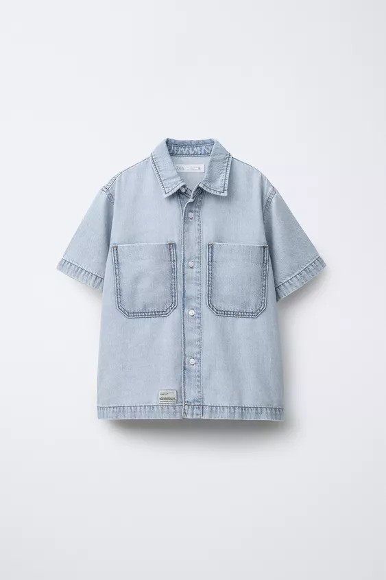 FLOWY DENIM SHIRT | Zara US