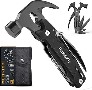 Pohaku 14-in-1 Multitool Hammer, Pohaku Multitool with DIY Stickers, Safety Lock, Screwdriver Bit... | Amazon (US)