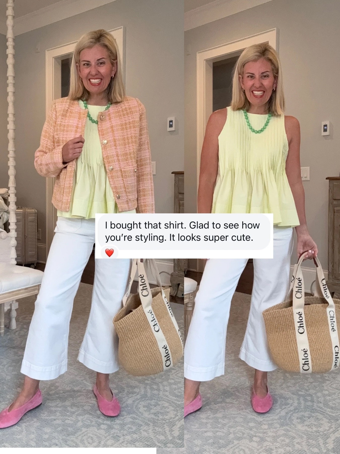 This is what we call a save and a splurge outfit. This jacket is so darn cute! You will die over the price too. Perfect spring outfit!
Jacket - xs
Top - xs
Jeans - 26
Flats - 7.5 (size 1/2 down) 

#LTKspringtrends #LTKmomlife #LTKootd