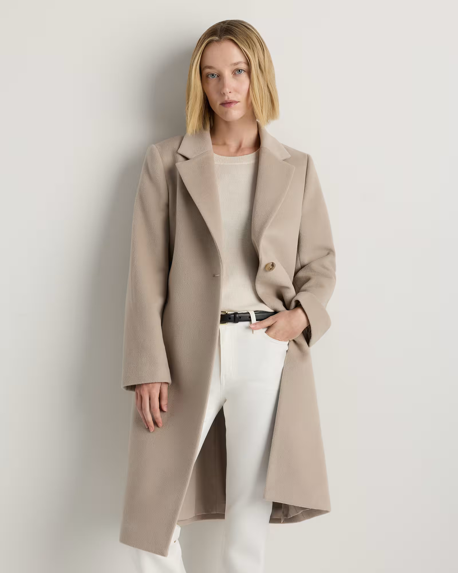 Wool Cashmere Classic Single-Breasted Coat | Quince