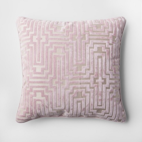 Pink Velvet Geometric Throw Pillow - Project 62™ | Target