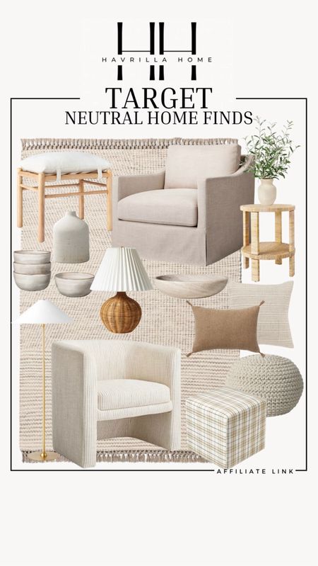 Target neutral finds, organic home, accent chair, pouf ottoman, neutral pillows, accent furniture, bedroom furniture, neutral rug, planters, faux greenery, neutral lamp, ottoman. Follow @havrillahome on Instagram and Pinterest for more home decor inspiration, diy and affordable finds Holiday, christmas decor, home decor, living room, Candles, wreath, faux wreath, walmart, Target new arrivals, winter decor, spring decor, fall finds, studio mcgee x target, hearth and hand, magnolia, holiday decor, dining room decor, living room decor, affordable, affordable home decor, amazon, target, weekend deals, sale, on sale, pottery barn, kirklands, faux florals, rugs, furniture, couches, nightstands, end tables, lamps, art, wall art, etsy, pillows, blankets, bedding, throw pillows, look for less, floor mirror, kids decor, kids rooms, nursery decor, bar stools, counter stools, vase, pottery, budget, budget friendly, coffee table, dining chairs, cane, rattan, wood, white wash, amazon home, arch, bass hardware, vintage, new arrivals, back in stock, washable rug

#LTKstyletip #LTKsalealert #LTKhome

Follow my shop @havrillahome on the @shop.LTK app to shop this post and get my exclusive app-only content!

#liketkit 
@shop.ltk
https://liketk.it/4Fng5

#LTKSaleAlert #LTKStyleTip #LTKHome