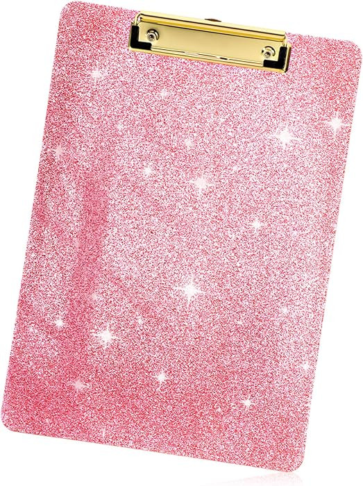 Clear Glitter Clipboards, Letter Size, 12.6" \u00d78.8" Shiny Clipboards with Low Profile Clip, C... | Amazon (US)