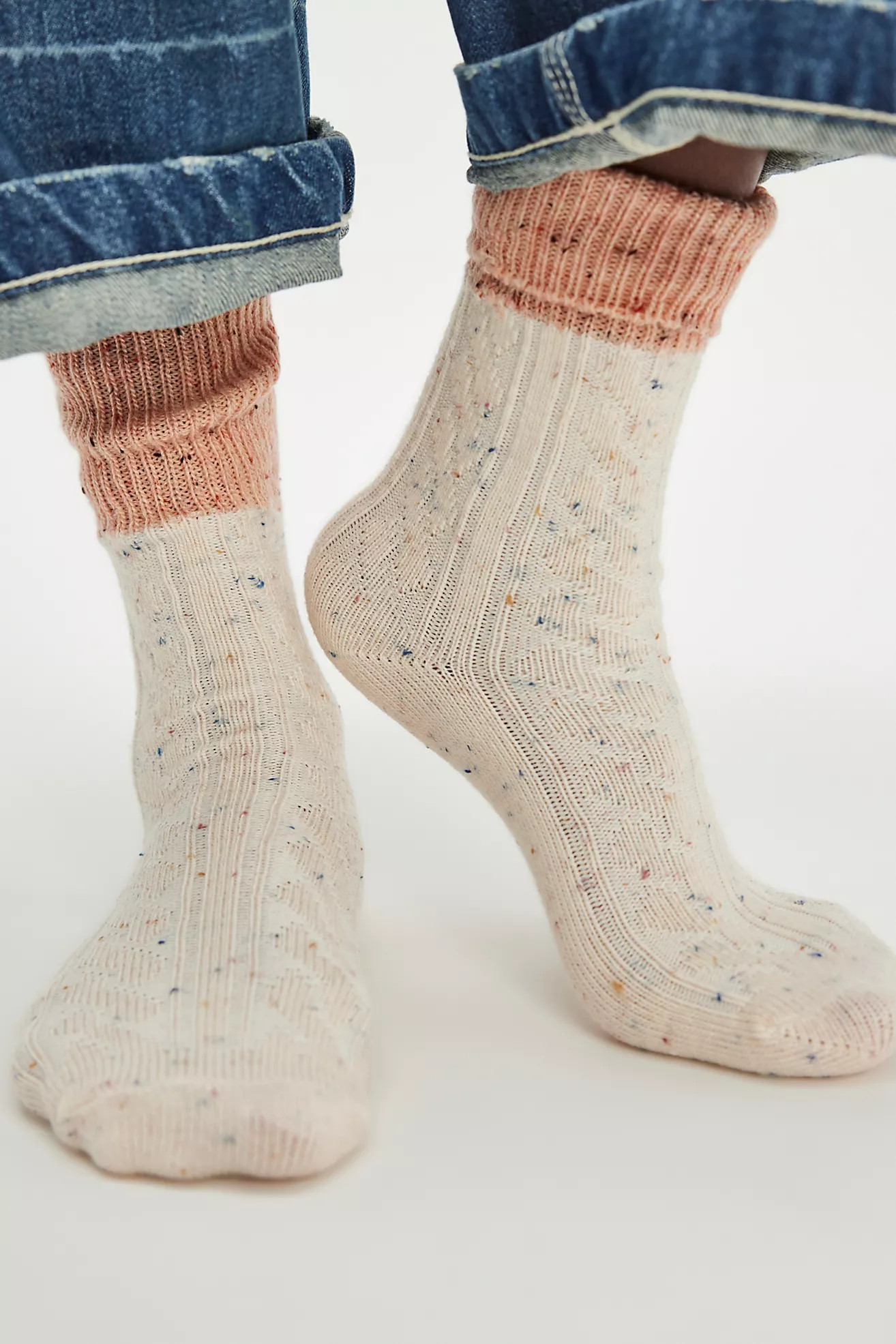 Color Block Cable Ankle Socks | Free People (Global - UK&FR Excluded)