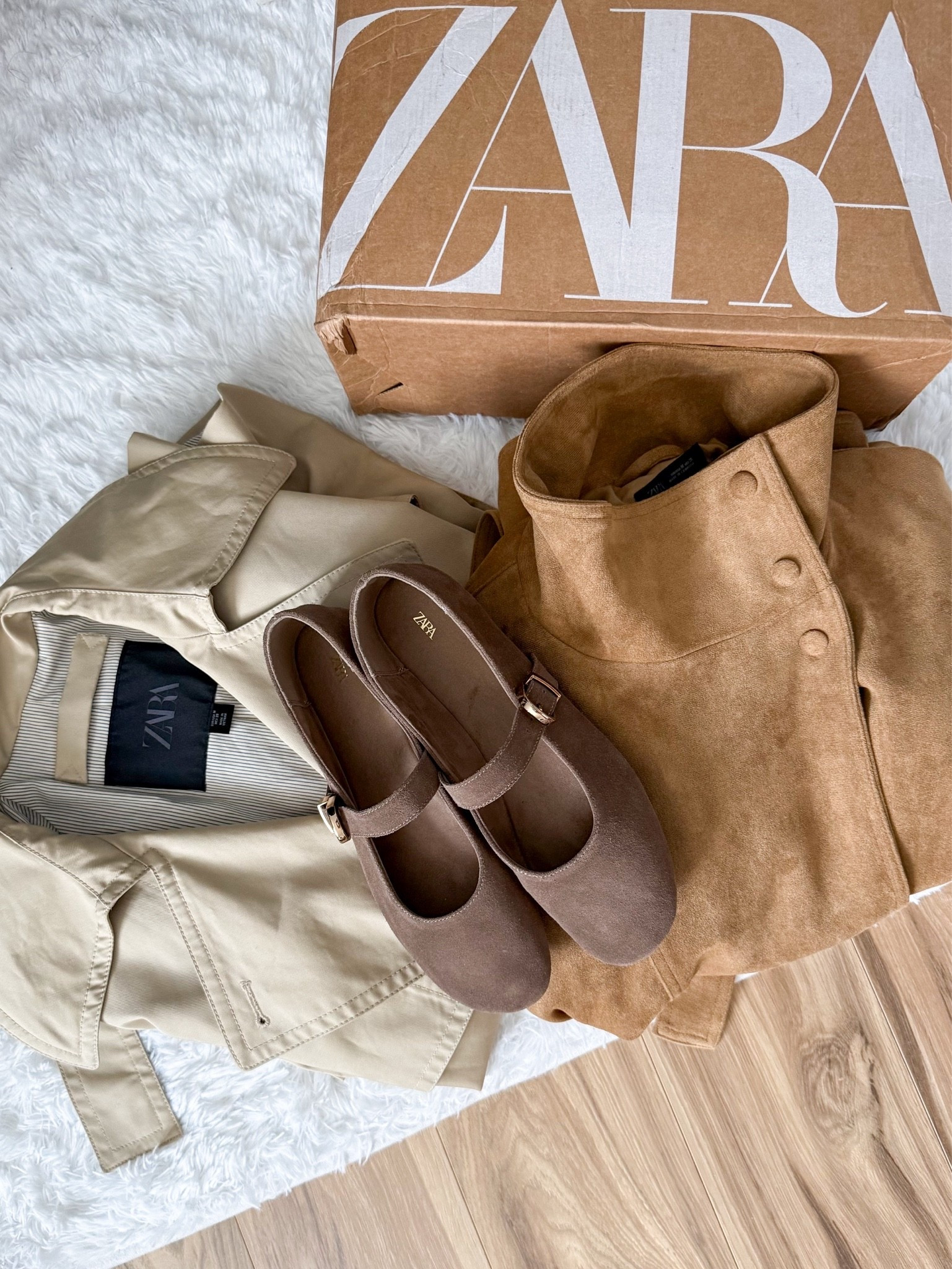Zara finds, fall outfits, suede jacket, suede flats, trench coat

#LTKOver40 #LTKSeasonal #LTKootd